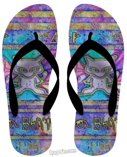 Ancient Mew Flip Flops