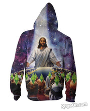 Jesus Died For Your Sims Zip-Up Hoodie